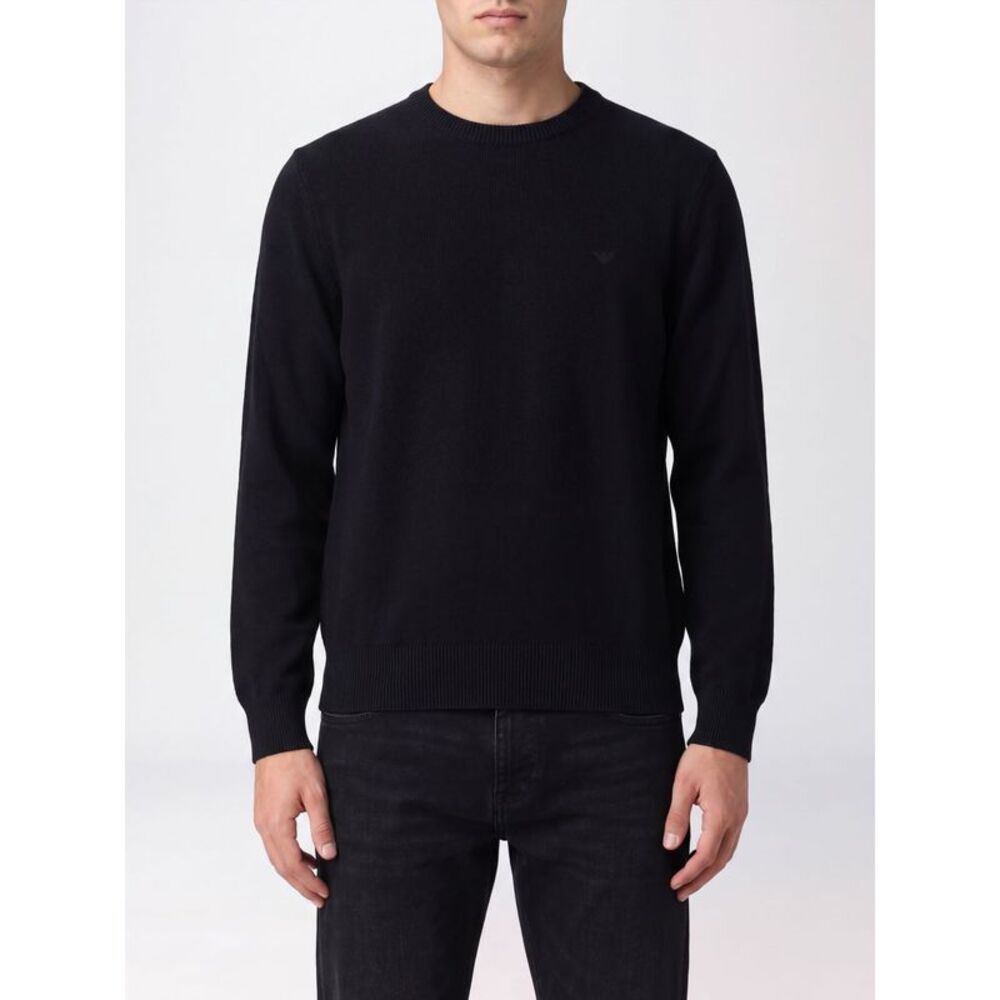 Emporio Armani Men Emporio Armani Cotton Crewneck Jumper With Iconic Eagle Logo